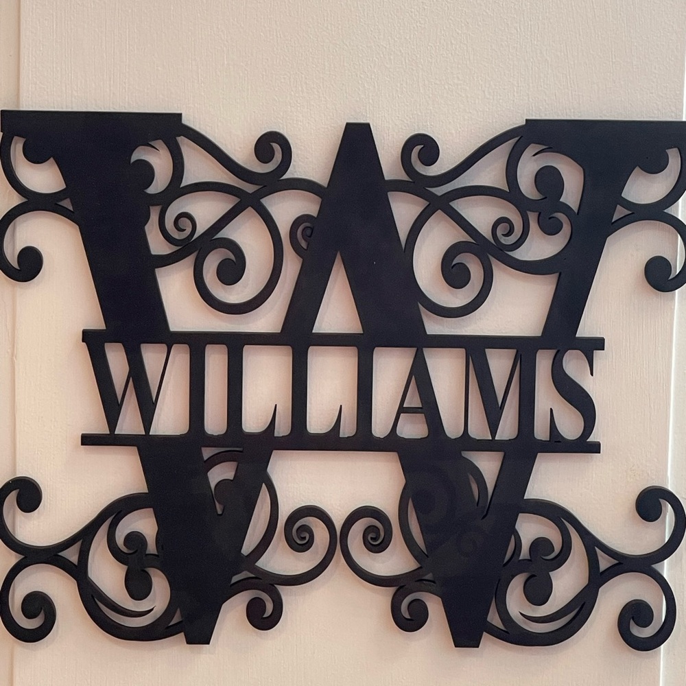 Any name! Any color! Custom made wood sign and matching refrigerator magnet.